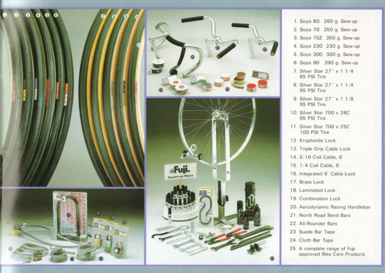 Fuji 1982 Catalog — Edition No. 12, with VALite Tubing, the Team Fuji and the Royale II — page 27 of 28