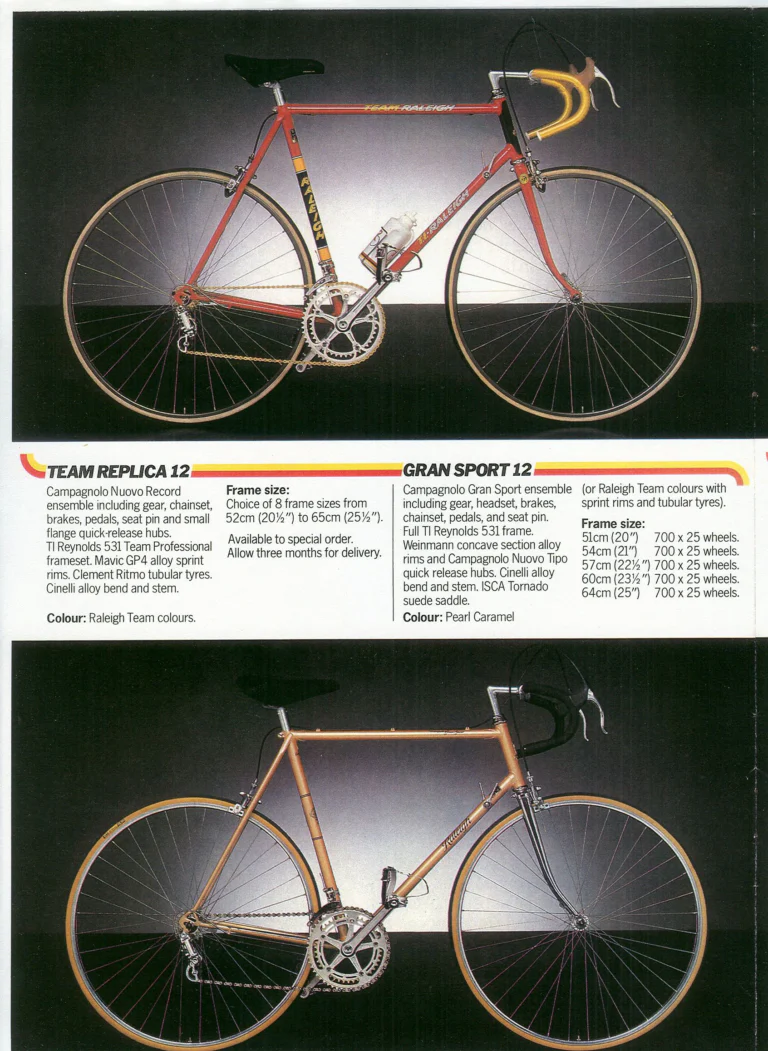 Raleigh 1982 Catalog — Racers — page 4 of 8