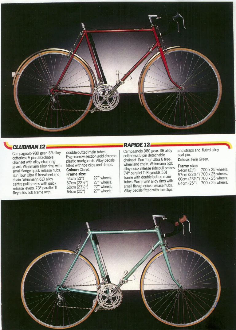 Raleigh 1982 Catalog — Racers — page 6 of 8
