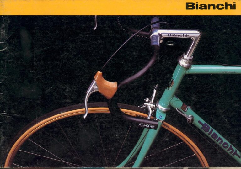 Bianchi Catalog of about 1983 — The Nuovo Racing, Professional, Rallye, Campione del Mondo, Super Leggera and Super Pista, with Four Framesets — page 1 of 12