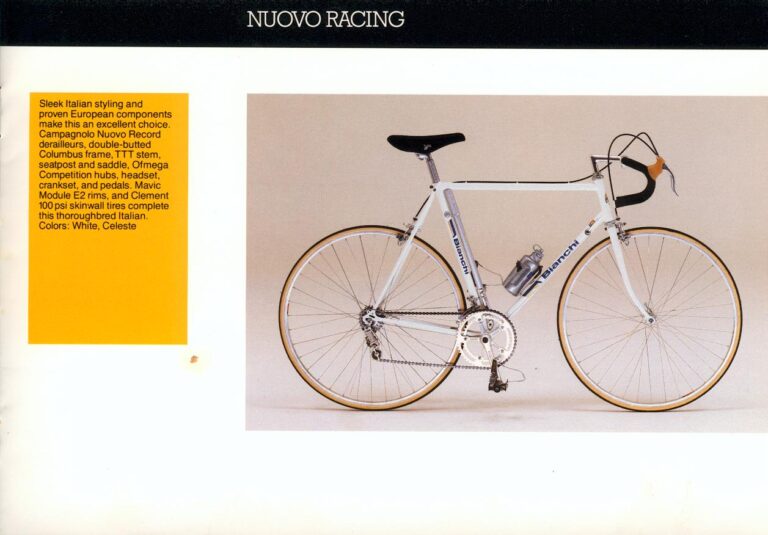 Bianchi Catalog of about 1983 — The Nuovo Racing, Professional, Rallye, Campione del Mondo, Super Leggera and Super Pista, with Four Framesets — page 2 of 12