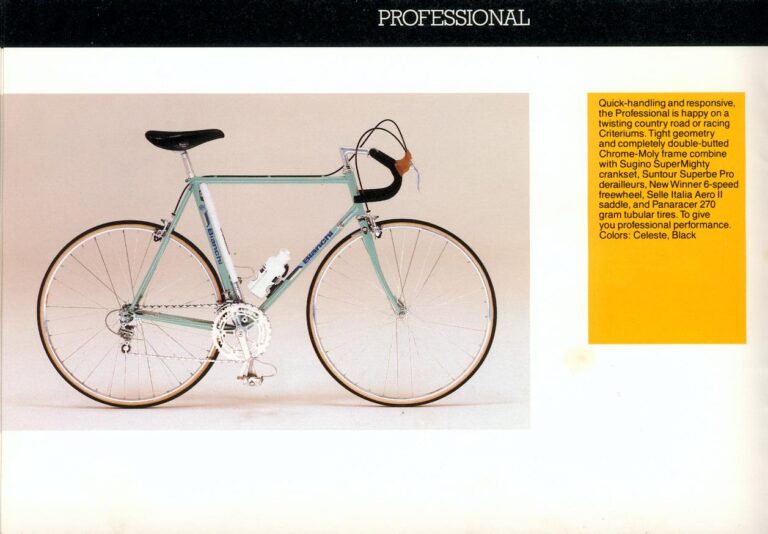Bianchi Catalog of about 1983 — The Nuovo Racing, Professional, Rallye, Campione del Mondo, Super Leggera and Super Pista, with Four Framesets — page 3 of 12