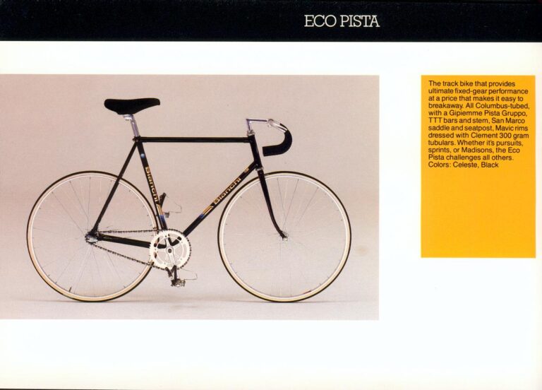 Bianchi Catalog of about 1983 — The Nuovo Racing, Professional, Rallye, Campione del Mondo, Super Leggera and Super Pista, with Four Framesets — page 9 of 12