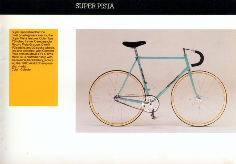 Bianchi Catalog of about 1983 — The Nuovo Racing, Professional, Rallye, Campione del Mondo, Super Leggera and Super Pista, with Four Framesets — page 10 of 12