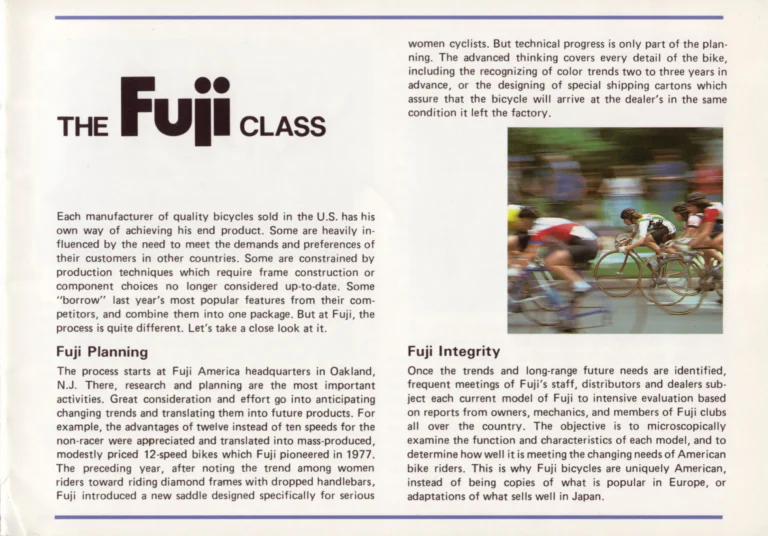 Fuji 1983 Catalog — Edition No. 13, from the Fuji Track and Opus III to the Mount Fuji LTD — page 3 of 32