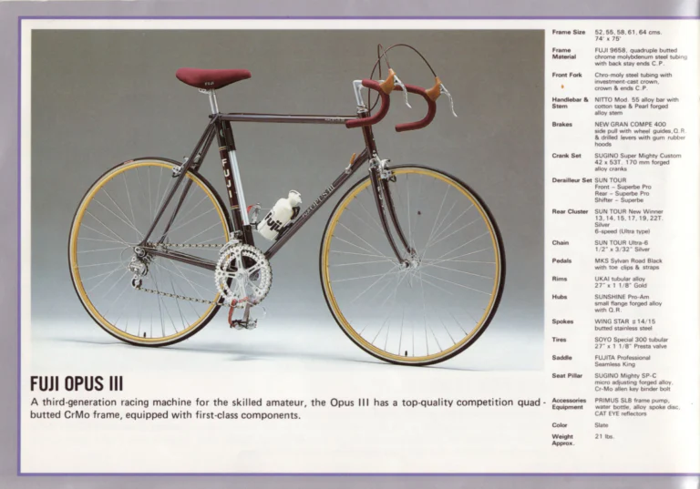 Fuji 1983 Catalog — Edition No. 13, from the Fuji Track and Opus III to the Mount Fuji LTD — page 8 of 32
