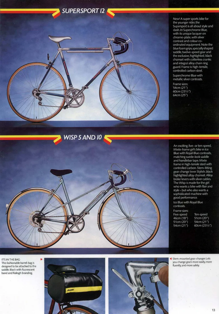 Raleigh 1983 Catalog — Racers: The Race-Bred Raleighs — page 13 of 16