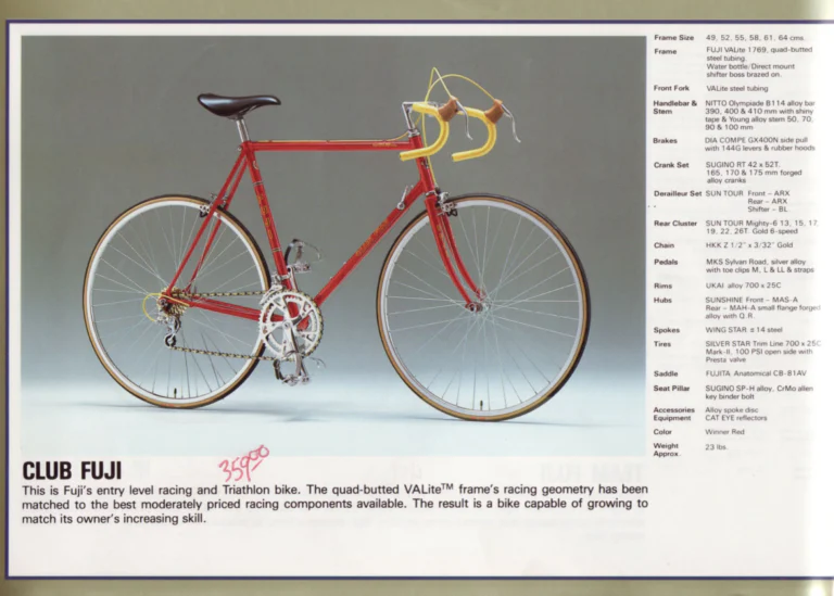 Fuji 1984 Catalog — Edition No. 14, Thirty-Three Models from the Track to the Mt. Fuji All-Terrain Bike — page 10 of 32