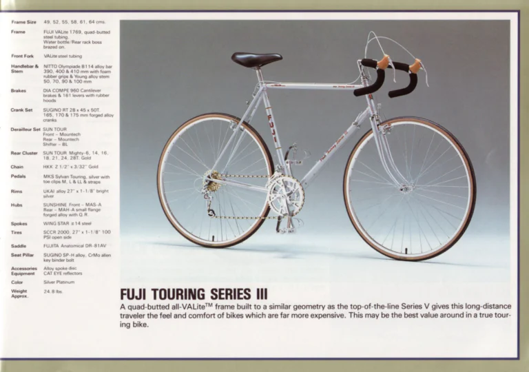 Fuji 1984 Catalog — Edition No. 14, Thirty-Three Models from the Track to the Mt. Fuji All-Terrain Bike — page 13 of 32