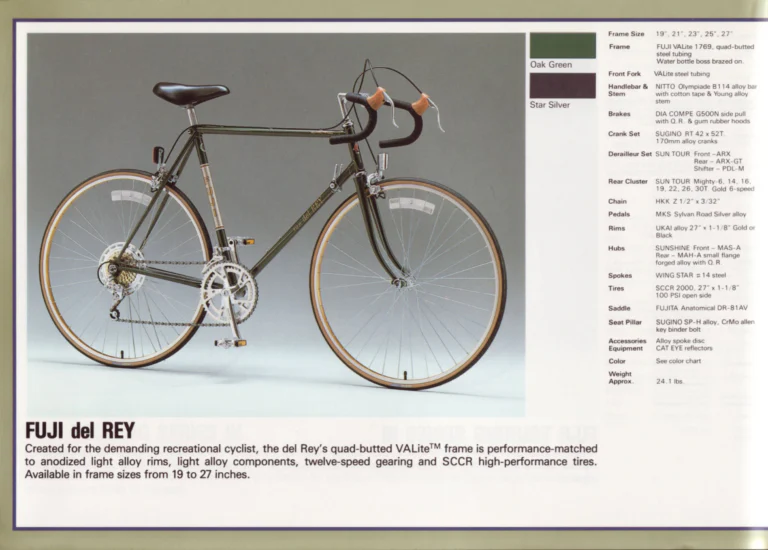 Fuji 1984 Catalog — Edition No. 14, Thirty-Three Models from the Track to the Mt. Fuji All-Terrain Bike — page 14 of 32