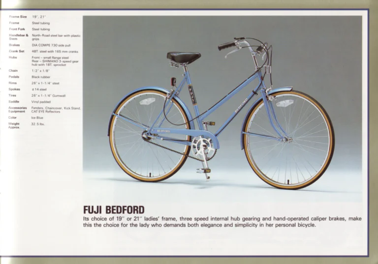 Fuji 1984 Catalog — Edition No. 14, Thirty-Three Models from the Track to the Mt. Fuji All-Terrain Bike — page 25 of 32