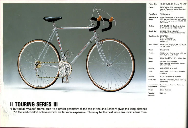 Fuji 1985 Catalog — Edition No. 15, with the League Fuji, the Mt. Fuji LTD and Mark Gorski — page 14 of 36