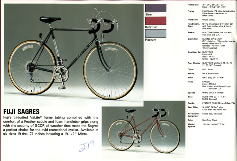 Fuji 1985 Catalog — Edition No. 15, with the League Fuji, the Mt. Fuji LTD and Mark Gorski — page 22 of 36