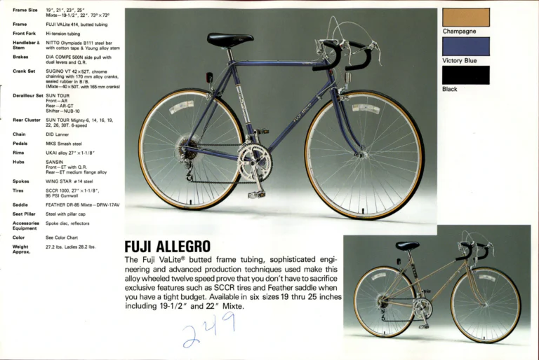 Fuji 1985 Catalog — Edition No. 15, with the League Fuji, the Mt. Fuji LTD and Mark Gorski — page 23 of 36