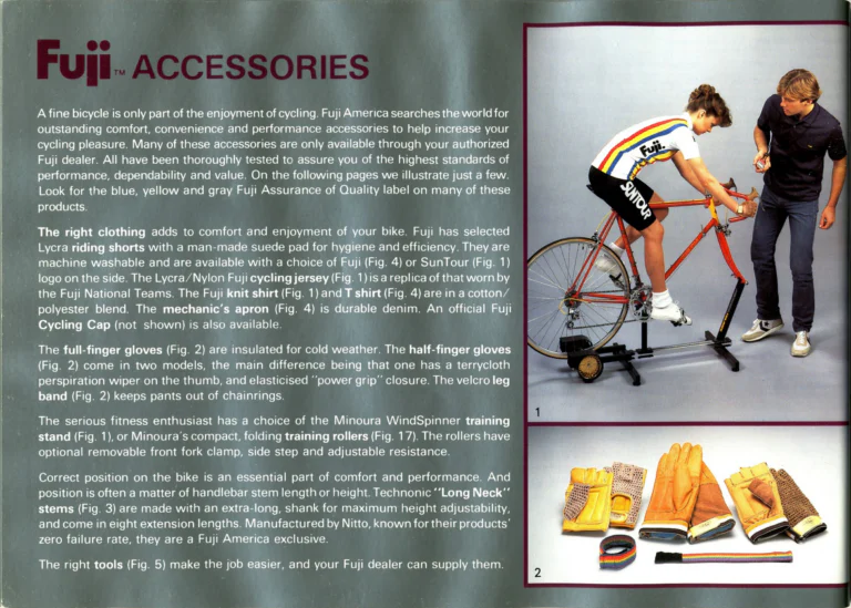 Fuji 1985 Catalog — Edition No. 15, with the League Fuji, the Mt. Fuji LTD and Mark Gorski — page 32 of 36