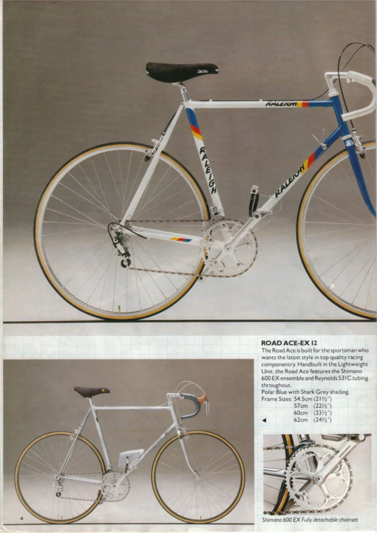 Raleigh 1985 Catalog — Race-Bred Sports Cycles — page 4 of 24