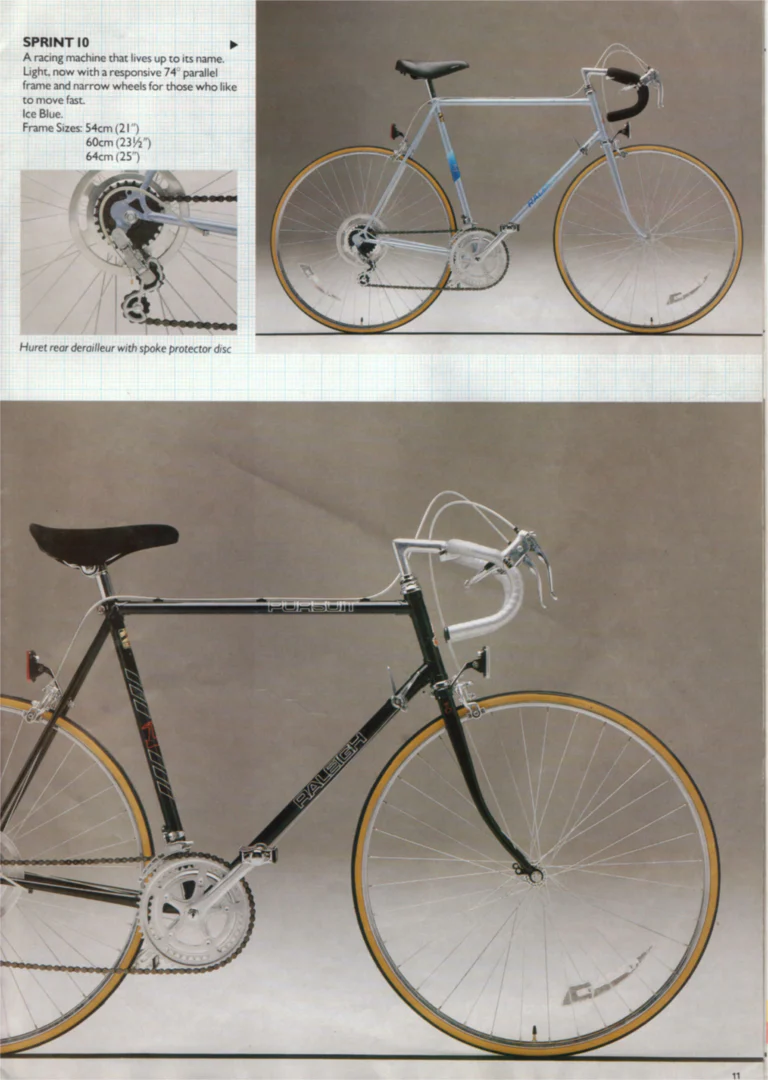 Raleigh 1985 Catalog — Race-Bred Sports Cycles — page 11 of 24