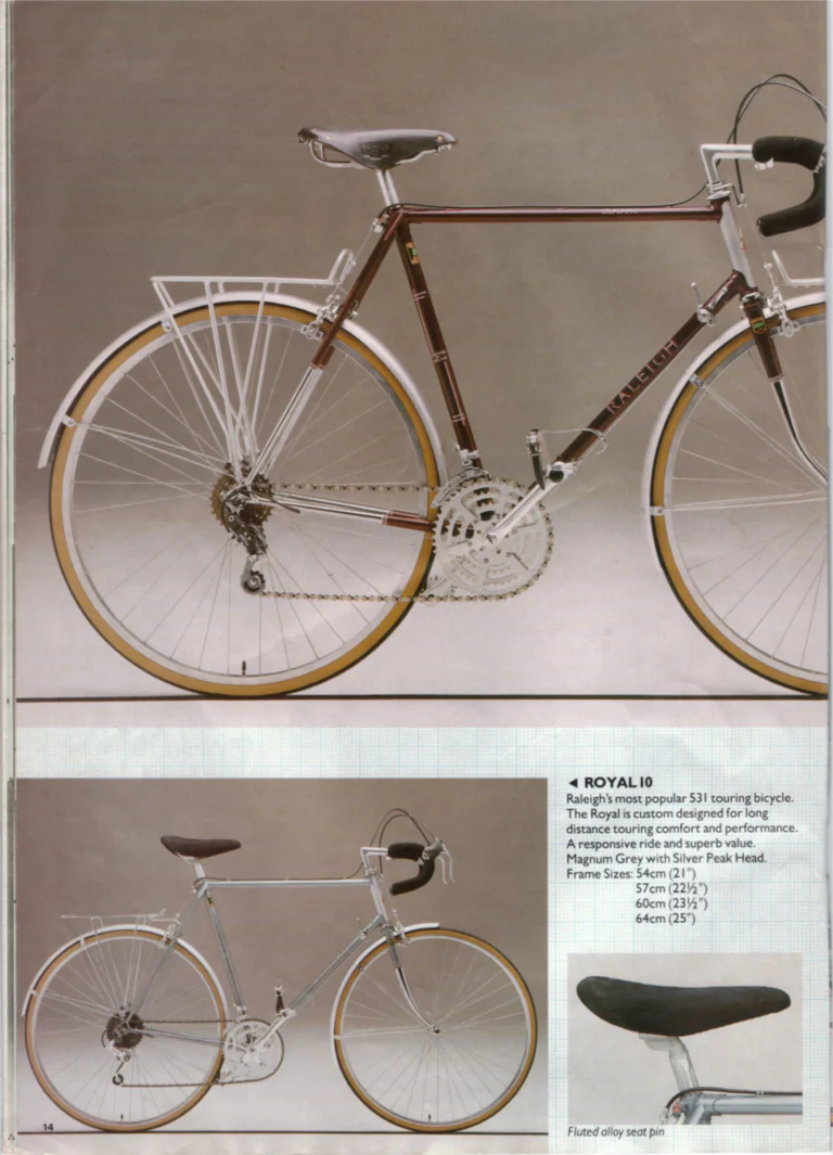 Raleigh 1985 Catalog — Race-Bred Sports Cycles — page 14 of 24