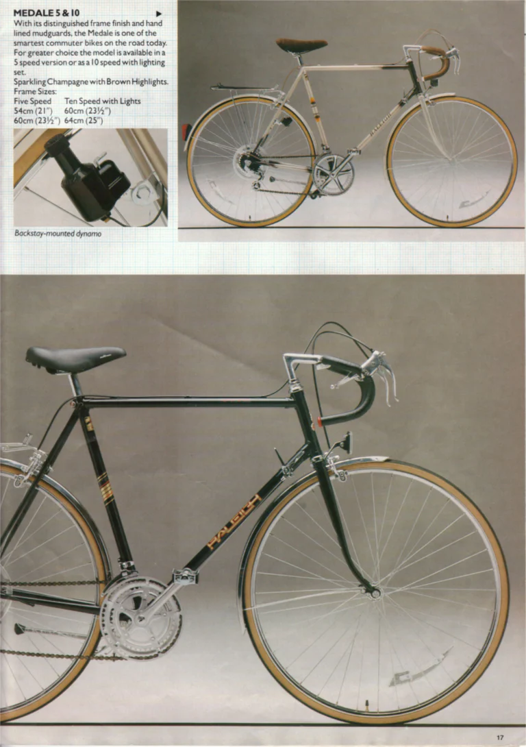 Raleigh 1985 Catalog — Race-Bred Sports Cycles — page 17 of 24