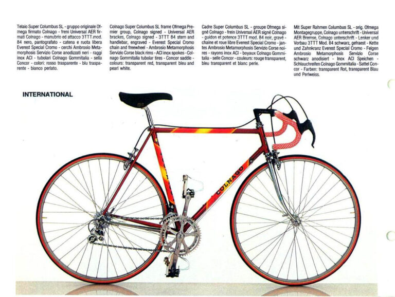 Colnago 1986 Catalog — Catalogo Generale: Super, International, Victory, Mexico, Regal, Master and Krono, with City Bicycles, Mountain Bikes and Framesets — page 3 of 20