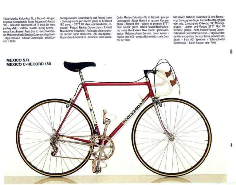 Colnago 1986 Catalog — Catalogo Generale: Super, International, Victory, Mexico, Regal, Master and Krono, with City Bicycles, Mountain Bikes and Framesets — page 6 of 20