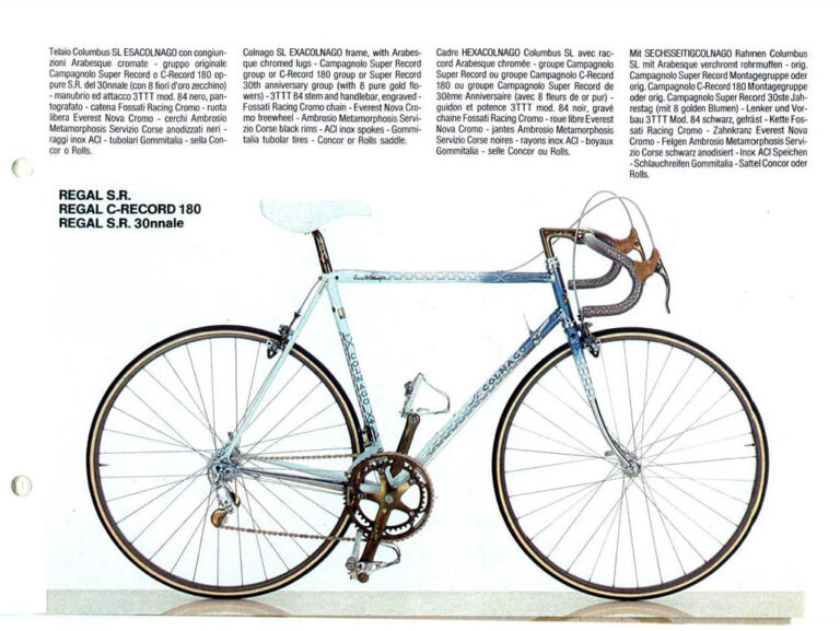 Colnago 1986 Catalog — Catalogo Generale: Super, International, Victory, Mexico, Regal, Master and Krono, with City Bicycles, Mountain Bikes and Framesets — page 7 of 20