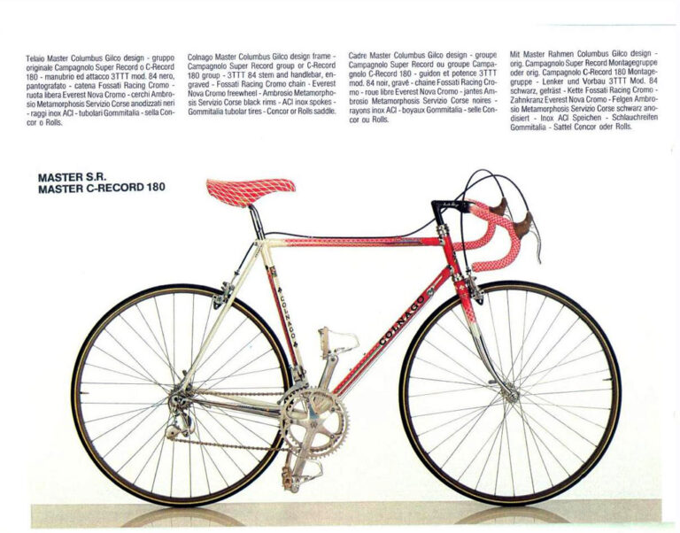Colnago 1986 Catalog — Catalogo Generale: Super, International, Victory, Mexico, Regal, Master and Krono, with City Bicycles, Mountain Bikes and Framesets — page 8 of 20