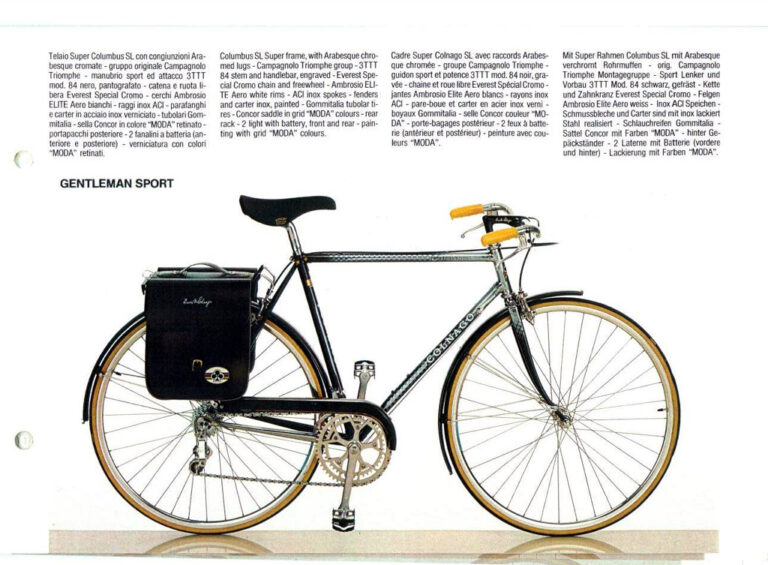 Colnago 1986 Catalog — Catalogo Generale: Super, International, Victory, Mexico, Regal, Master and Krono, with City Bicycles, Mountain Bikes and Framesets — page 11 of 20