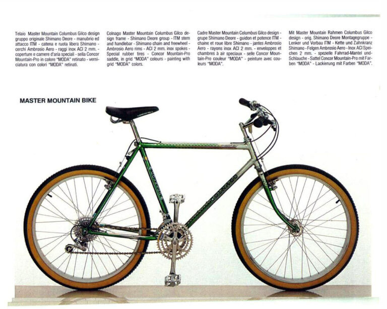 Colnago 1986 Catalog — Catalogo Generale: Super, International, Victory, Mexico, Regal, Master and Krono, with City Bicycles, Mountain Bikes and Framesets — page 14 of 20