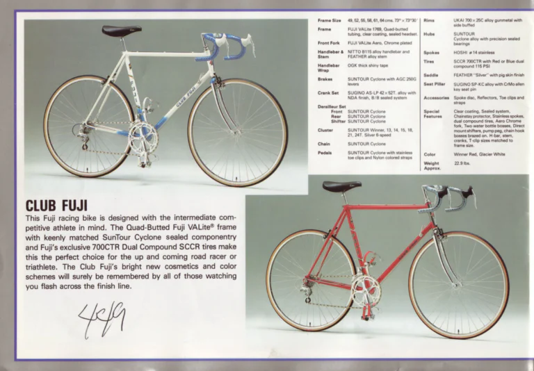 Fuji 1986 Catalog — Edition No. 16, from the Opus III and Team Fuji to the Design Series — page 4 of 29