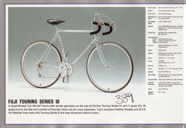 Fuji 1986 Catalog — Edition No. 16, from the Opus III and Team Fuji to the Design Series — page 8 of 29