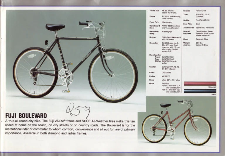 Fuji 1986 Catalog — Edition No. 16, from the Opus III and Team Fuji to the Design Series — page 13 of 29