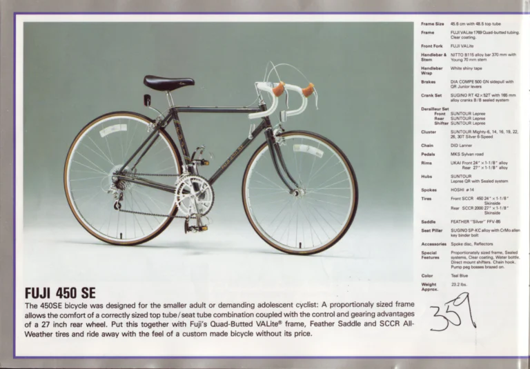 Fuji 1986 Catalog — Edition No. 16, from the Opus III and Team Fuji to the Design Series — page 14 of 29