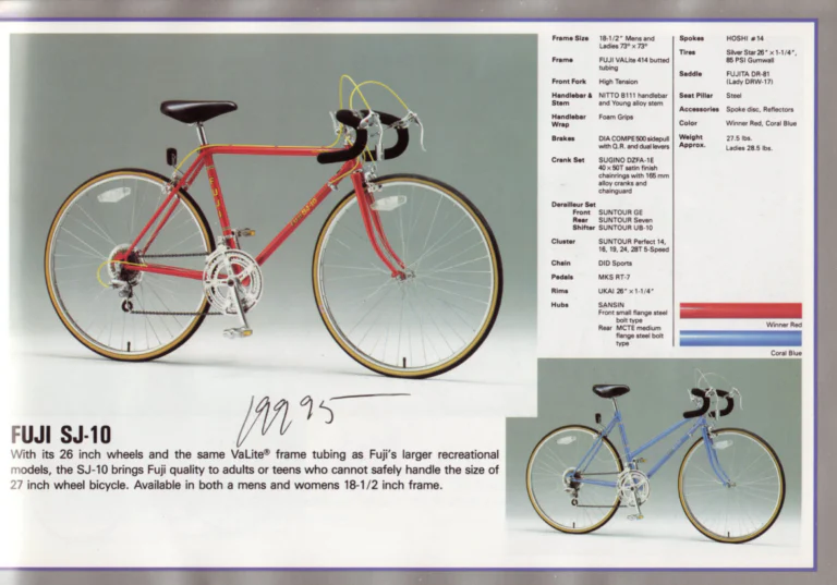 Fuji 1986 Catalog — Edition No. 16, from the Opus III and Team Fuji to the Design Series — page 21 of 29