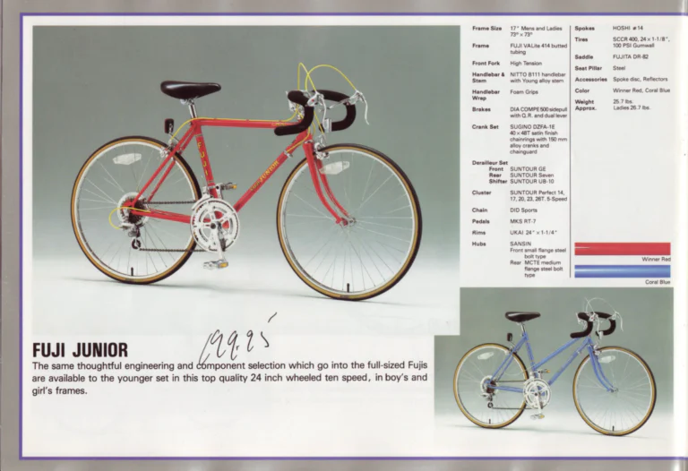 Fuji 1986 Catalog — Edition No. 16, from the Opus III and Team Fuji to the Design Series — page 22 of 29