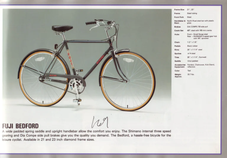 Fuji 1986 Catalog — Edition No. 16, from the Opus III and Team Fuji to the Design Series — page 23 of 29