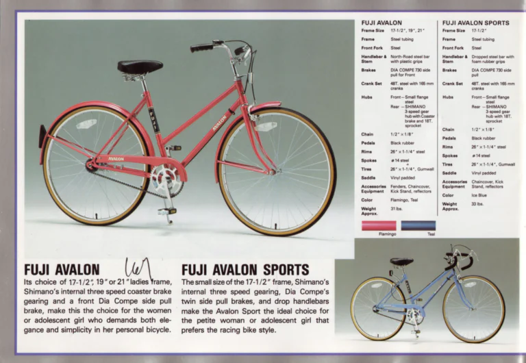 Fuji 1986 Catalog — Edition No. 16, from the Opus III and Team Fuji to the Design Series — page 24 of 29