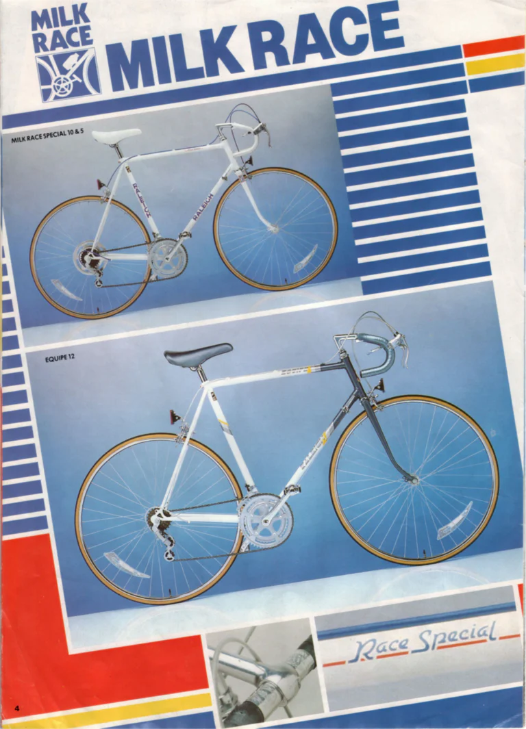 Raleigh 1986 Catalog — Racer and Lightweight — page 4 of 16