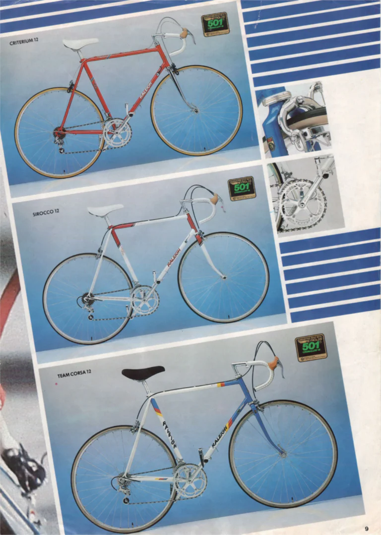 Raleigh 1986 Catalog — Racer and Lightweight — page 9 of 16