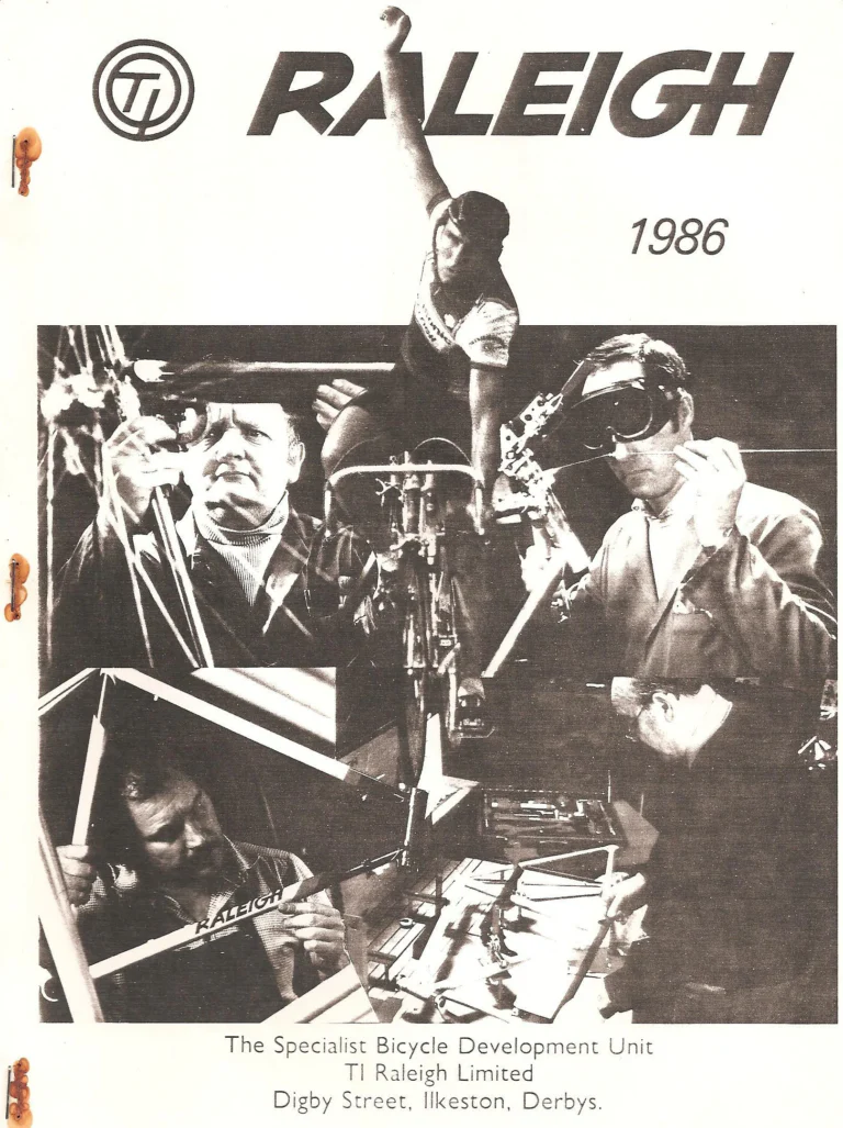 Raleigh 1986 Catalog — The Specialist Bicycle Development Unit, Ilkeston — page 1 of 11
