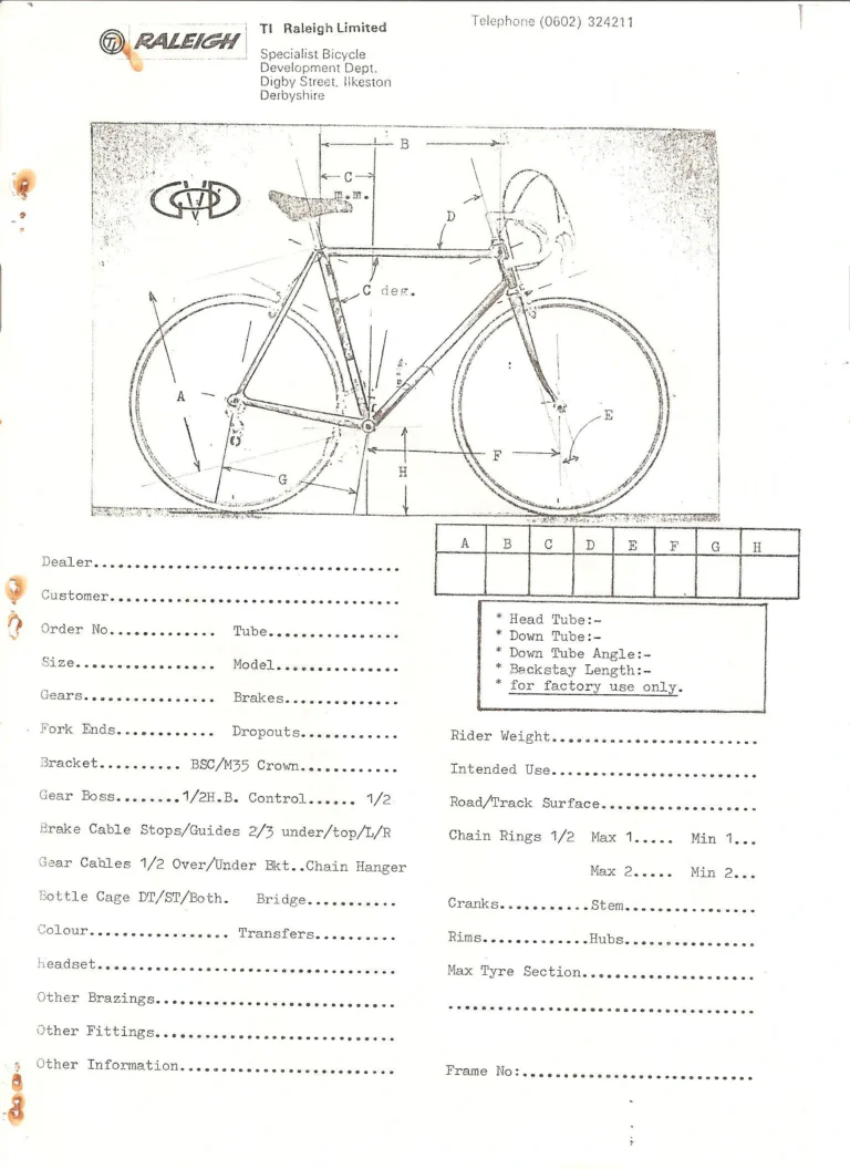 Raleigh 1986 Catalog — The Specialist Bicycle Development Unit, Ilkeston — page 9 of 11