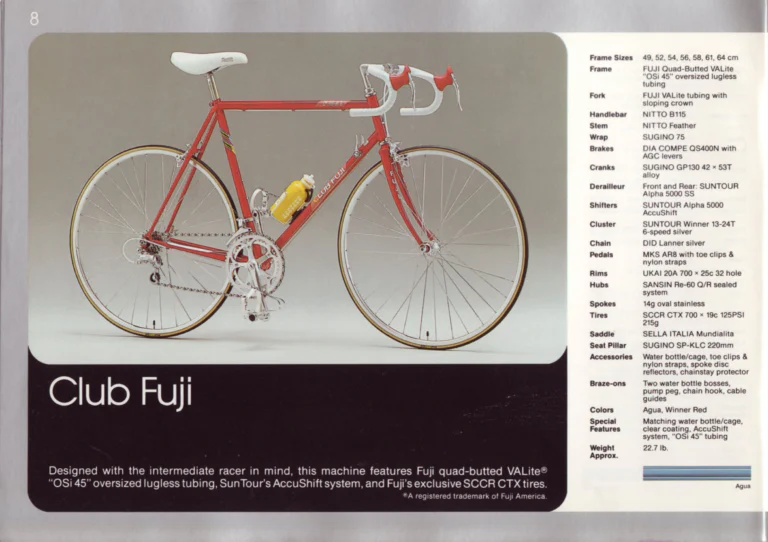 Fuji 1987 Catalog — Edition No. 17, There's a Fuji to Fit You, with Three Titanium Models — page 8 of 44