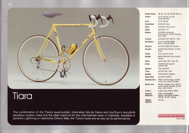 Fuji 1987 Catalog — Edition No. 17, There's a Fuji to Fit You, with Three Titanium Models — page 10 of 44
