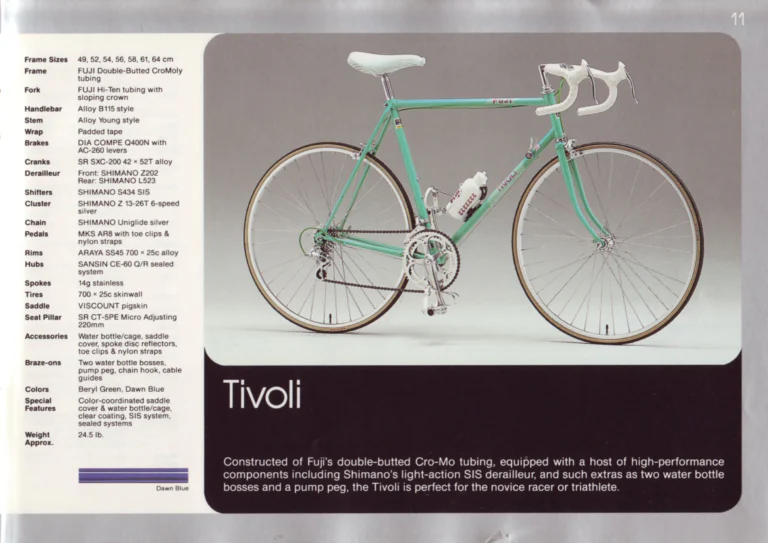 Fuji 1987 Catalog — Edition No. 17, There's a Fuji to Fit You, with Three Titanium Models — page 11 of 44