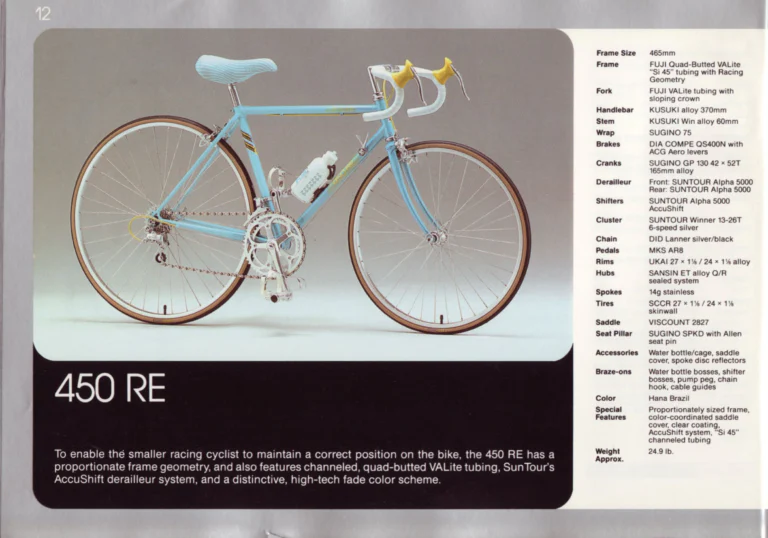 Fuji 1987 Catalog — Edition No. 17, There's a Fuji to Fit You, with Three Titanium Models — page 12 of 44