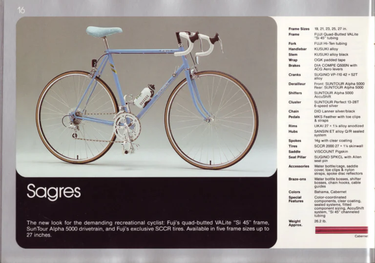 Fuji 1987 Catalog — Edition No. 17, There's a Fuji to Fit You, with Three Titanium Models — page 16 of 44