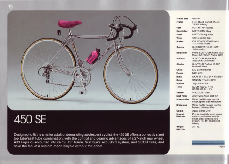 Fuji 1987 Catalog — Edition No. 17, There's a Fuji to Fit You, with Three Titanium Models — page 18 of 44
