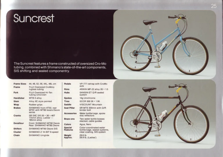 Fuji 1987 Catalog — Edition No. 17, There's a Fuji to Fit You, with Three Titanium Models — page 25 of 44