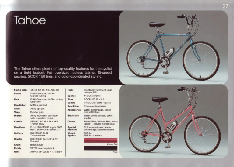 Fuji 1987 Catalog — Edition No. 17, There's a Fuji to Fit You, with Three Titanium Models — page 27 of 44
