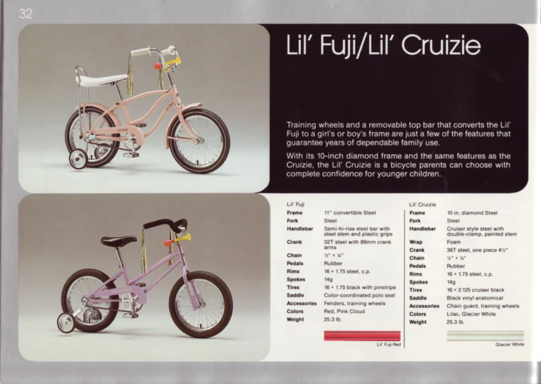 Fuji 1987 Catalog — Edition No. 17, There's a Fuji to Fit You, with Three Titanium Models — page 32 of 44